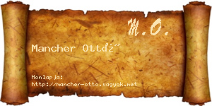 Mancher Ottó névjegykártya