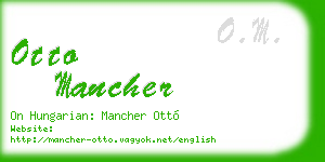 otto mancher business card